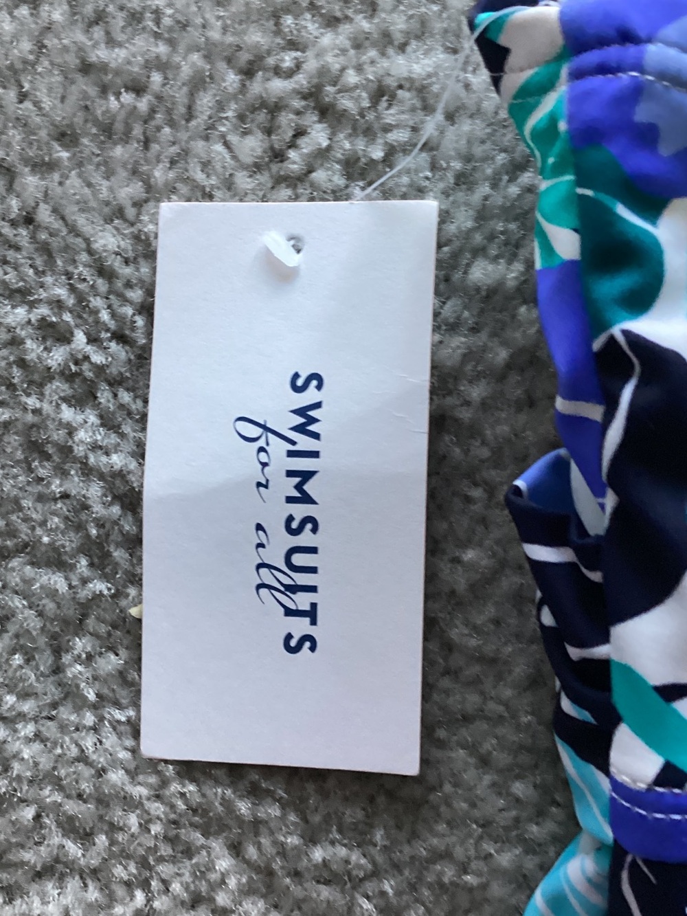 Swimsuits For All Blue & Teal Floral Top, Size 20 - Picture 6 of 8